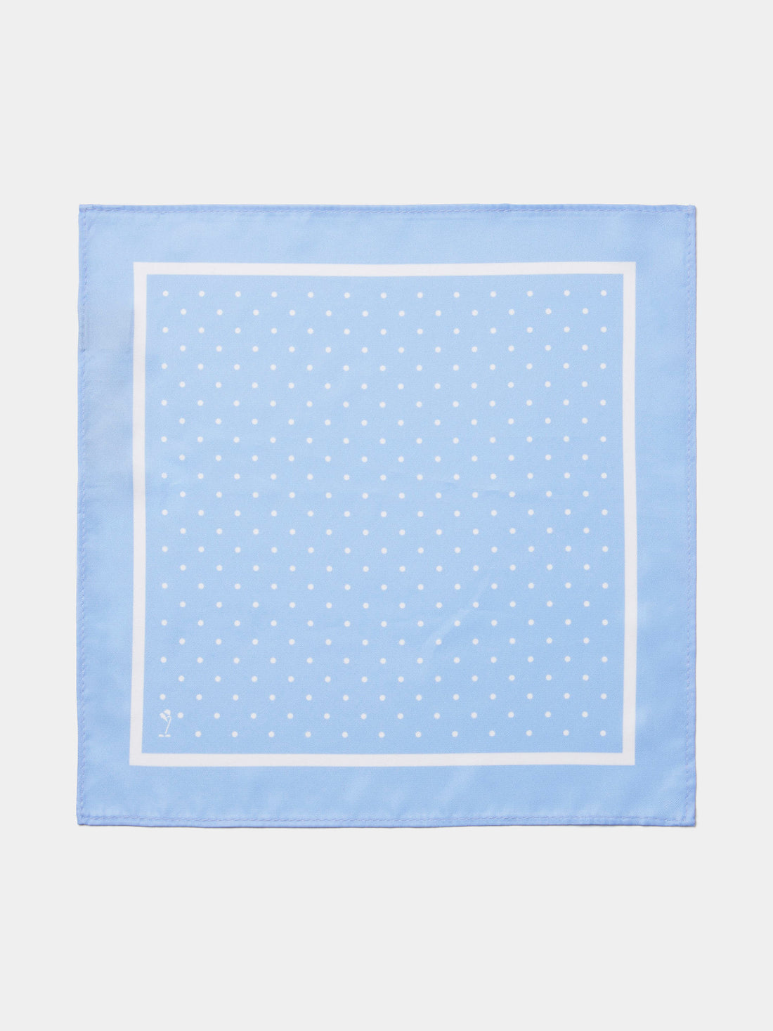 Polka Dot Pocket Square in Cerulean