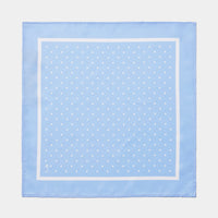 Polka Dot Pocket Square in Cerulean