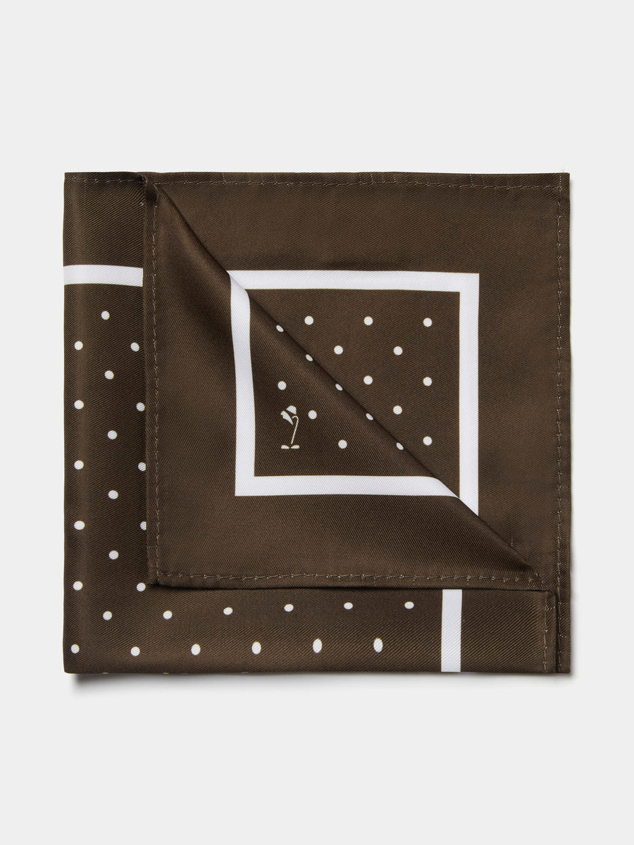 Polka Dot Pocket Square in Carafe