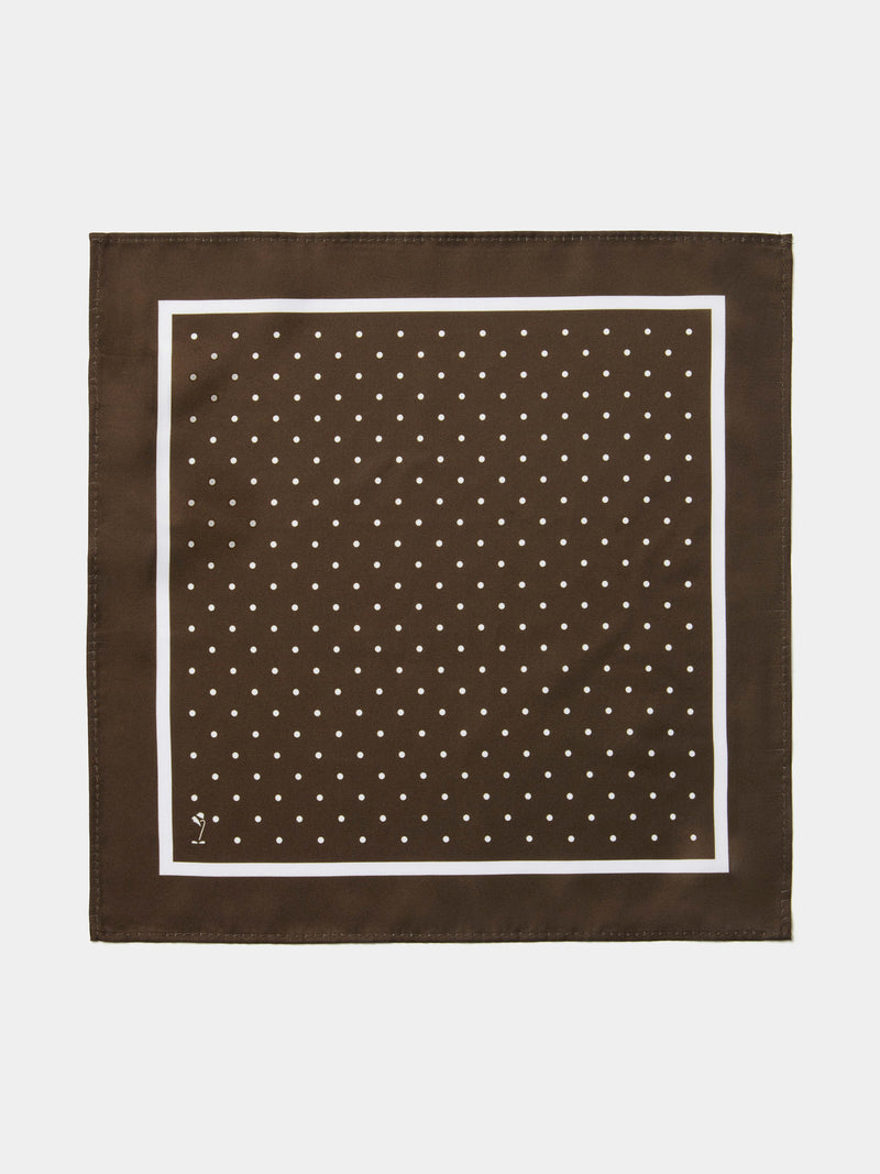 Polka Dot Pocket Square in Carafe