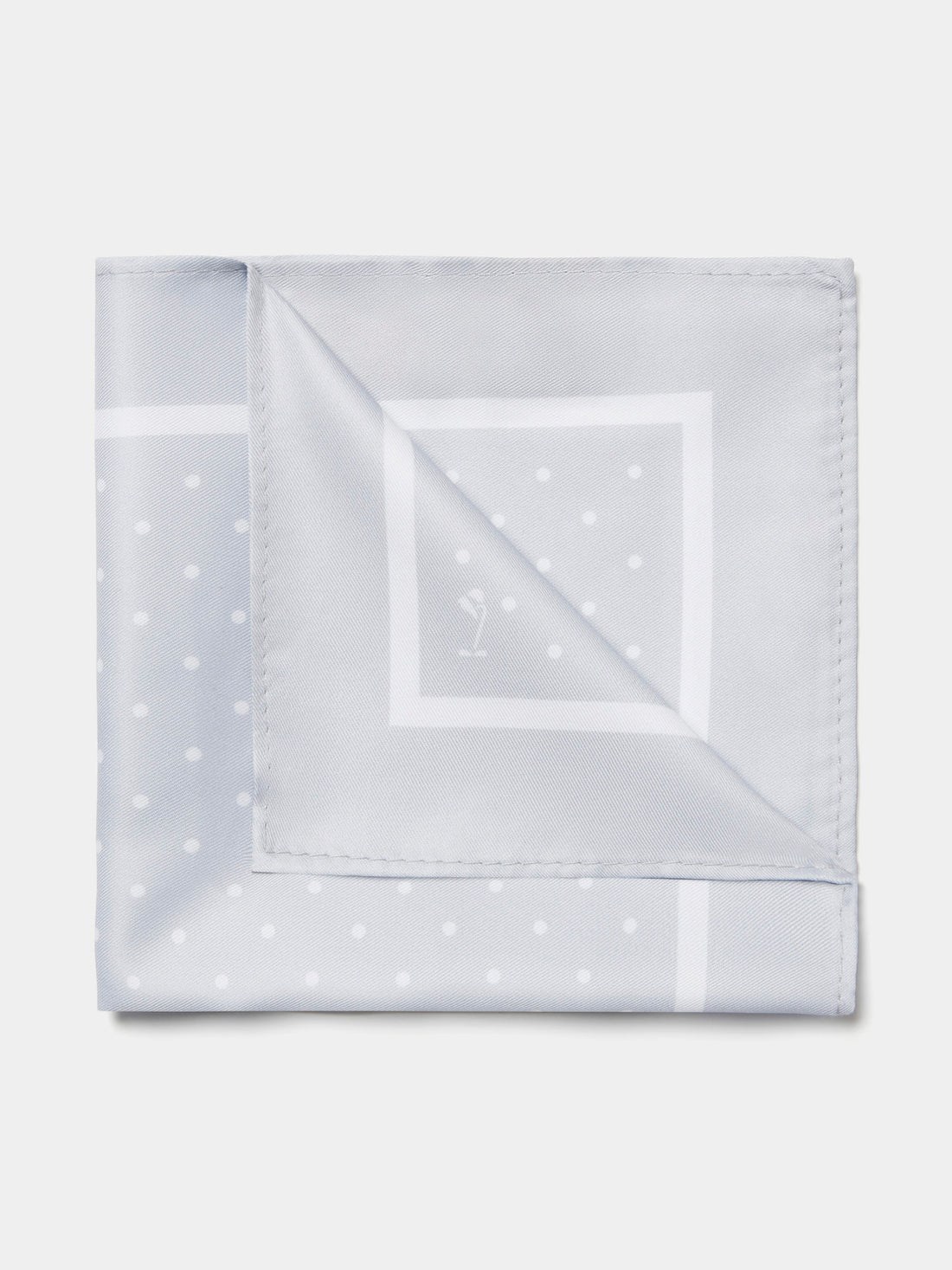 Polka Dot Pocket Square in Luna Rock