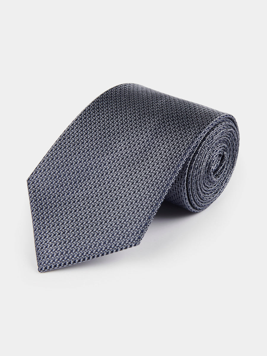 Silk Grenadine Tie in Navy Blue