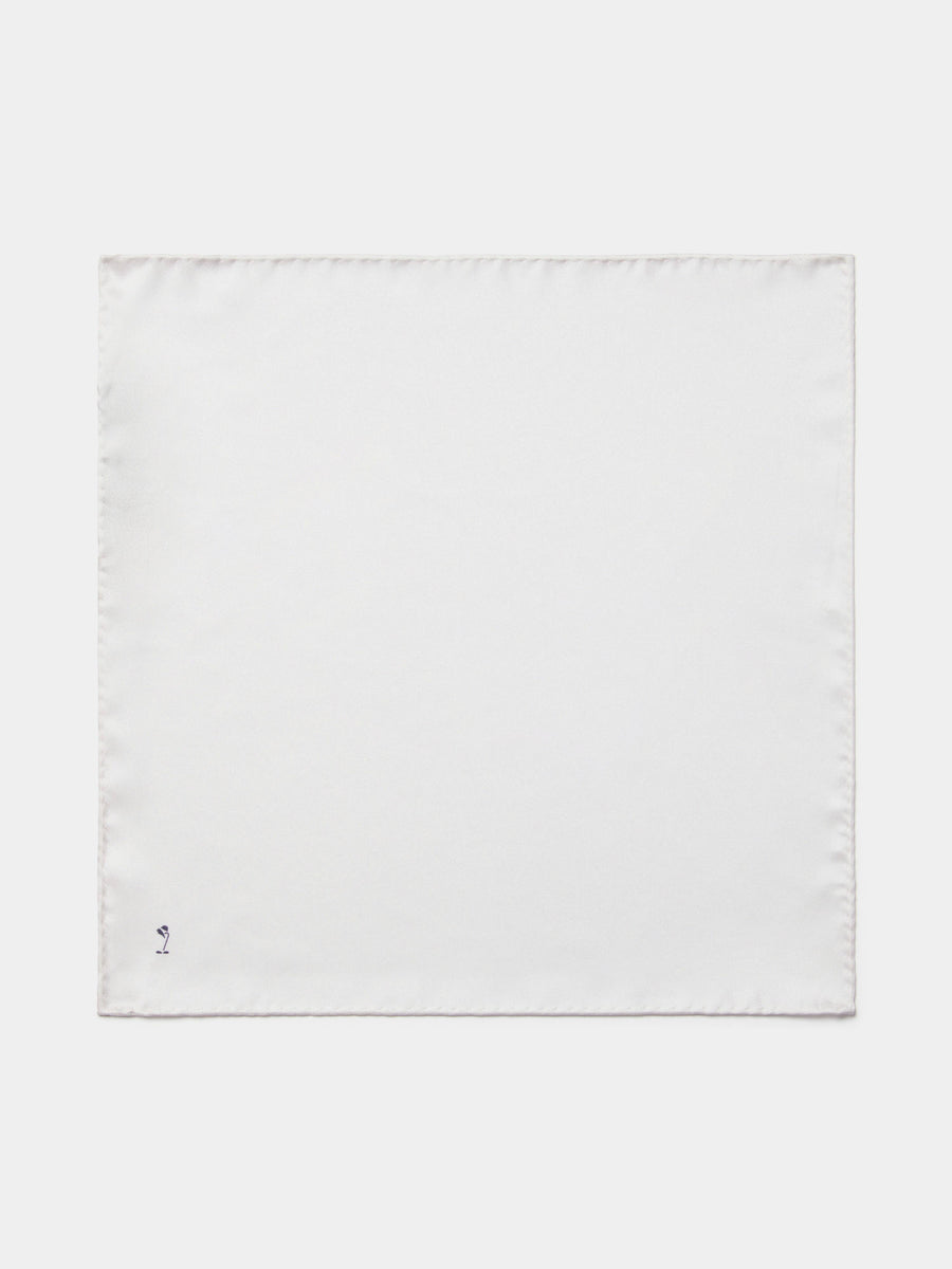 Classic Silk Pocket Square in Bright White