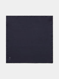 Classic Silk Pocket Square in Navy Blue