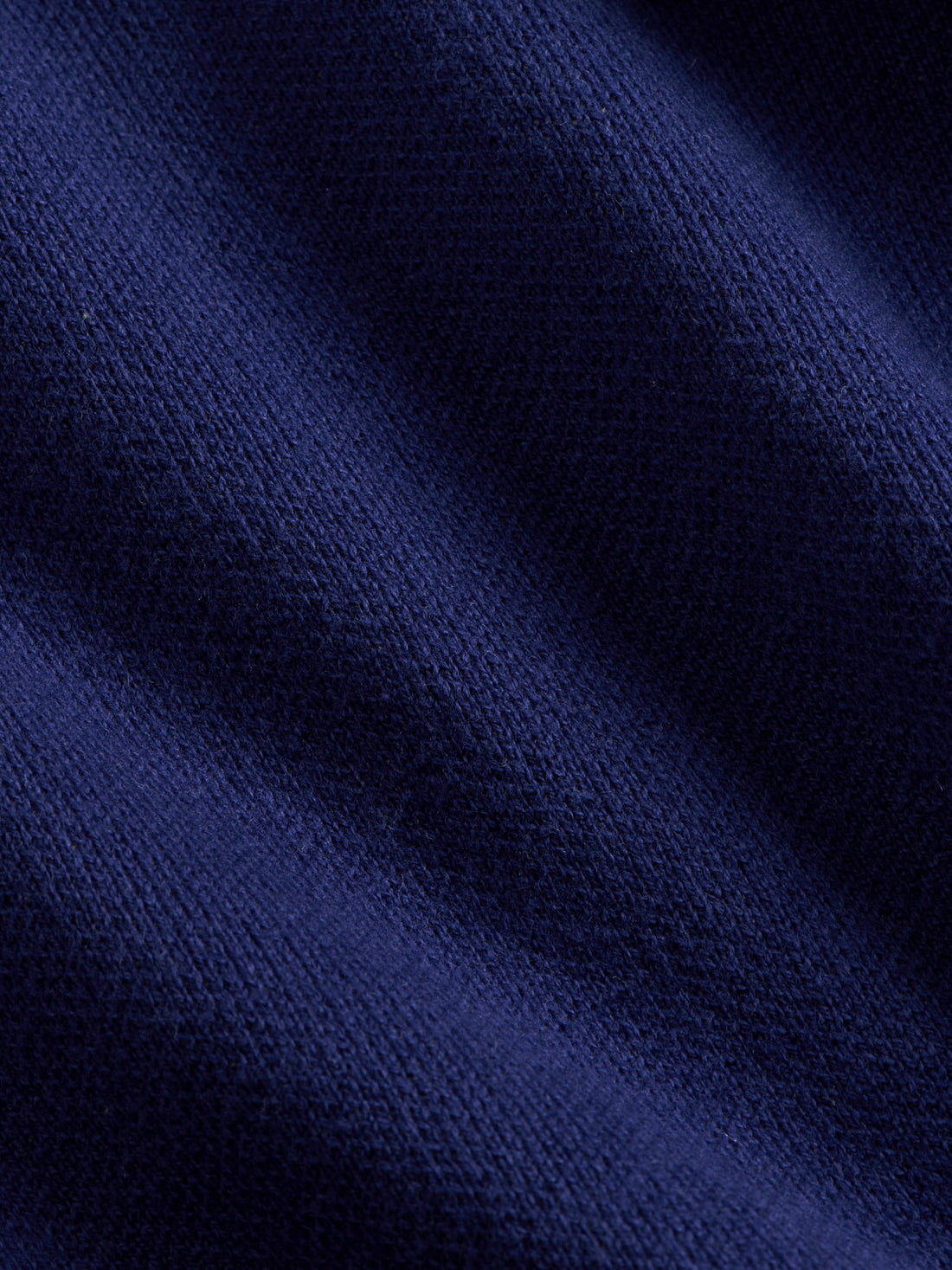 Intarsia Knitted Crew Neck Jumper in Midnight Blue