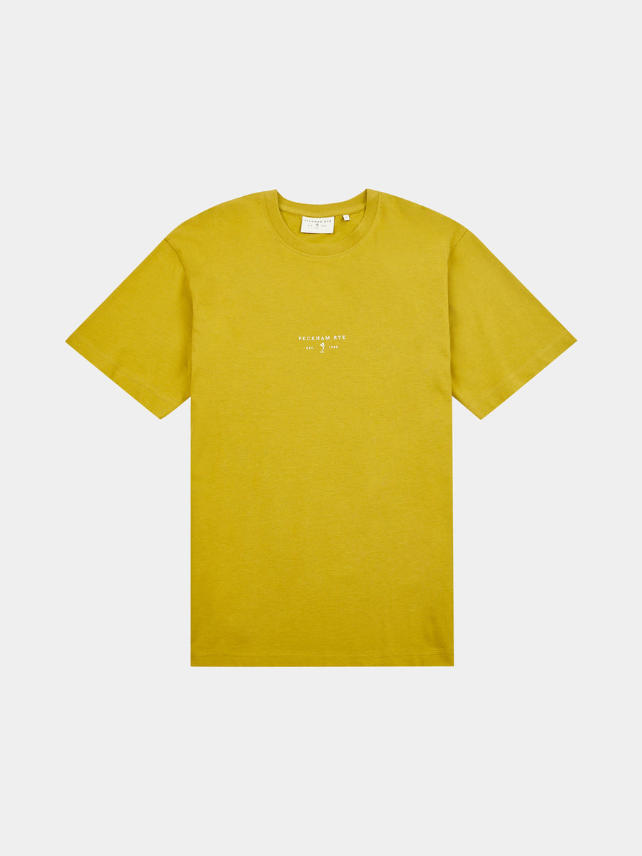 Peckham Rye Mens Logo T-Shirt in Avocado Oil