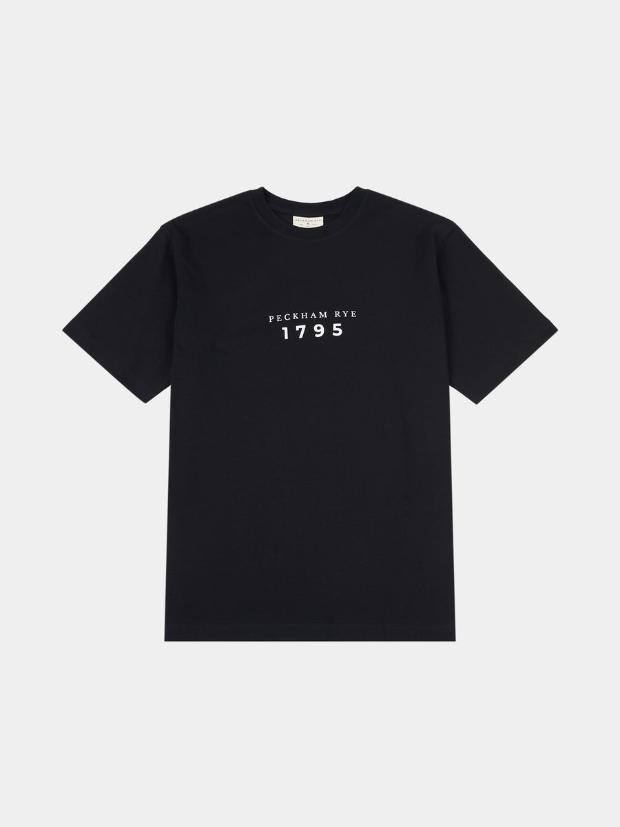 Peckham Rye Mens Print T-Shirt in Black