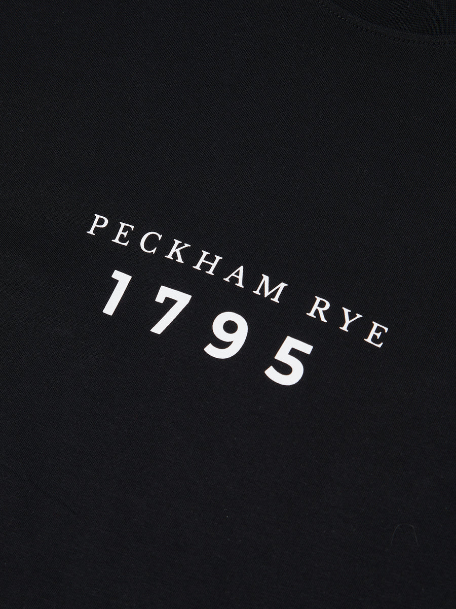 Peckham Rye Mens Print T-Shirt in Black