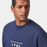 Graphic French Terry Sweatshirt in Navy Blue