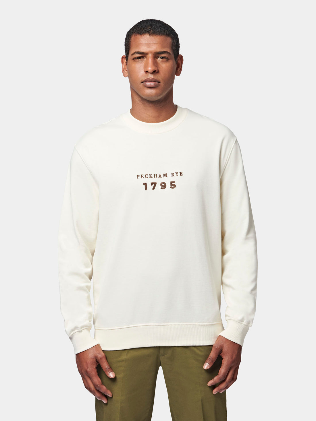 Graphic French Terry Sweatshirt in Egret