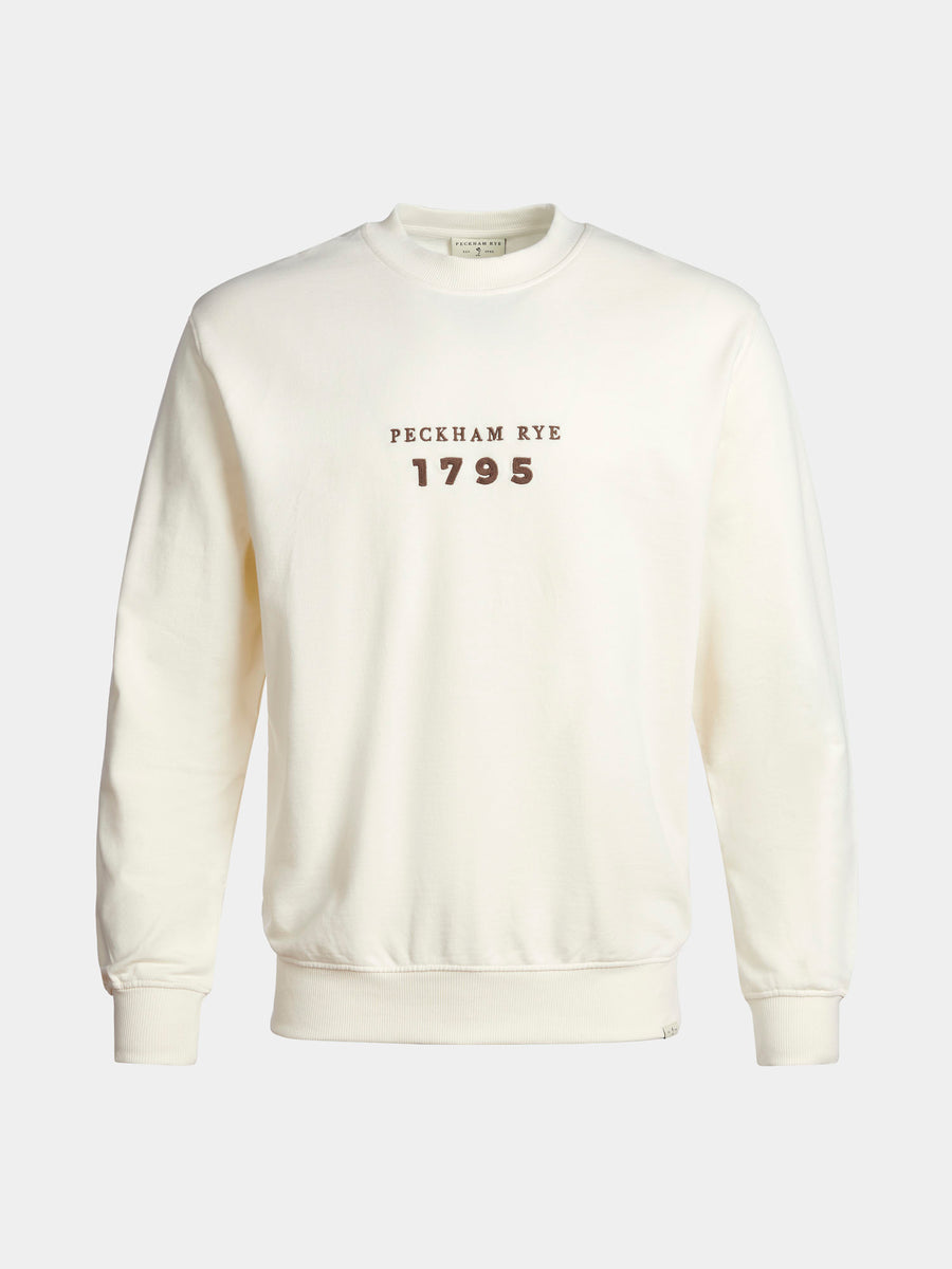 Graphic French Terry Sweatshirt in Egret