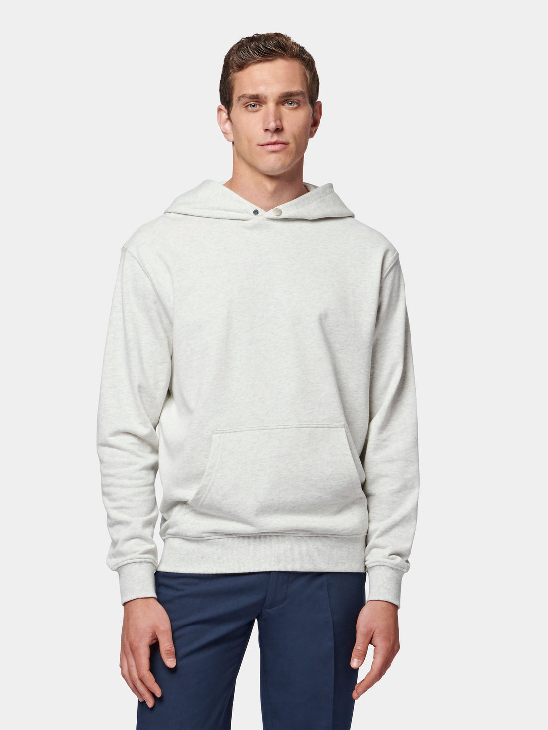 Essential French Terry Hoodie in Grey Marl