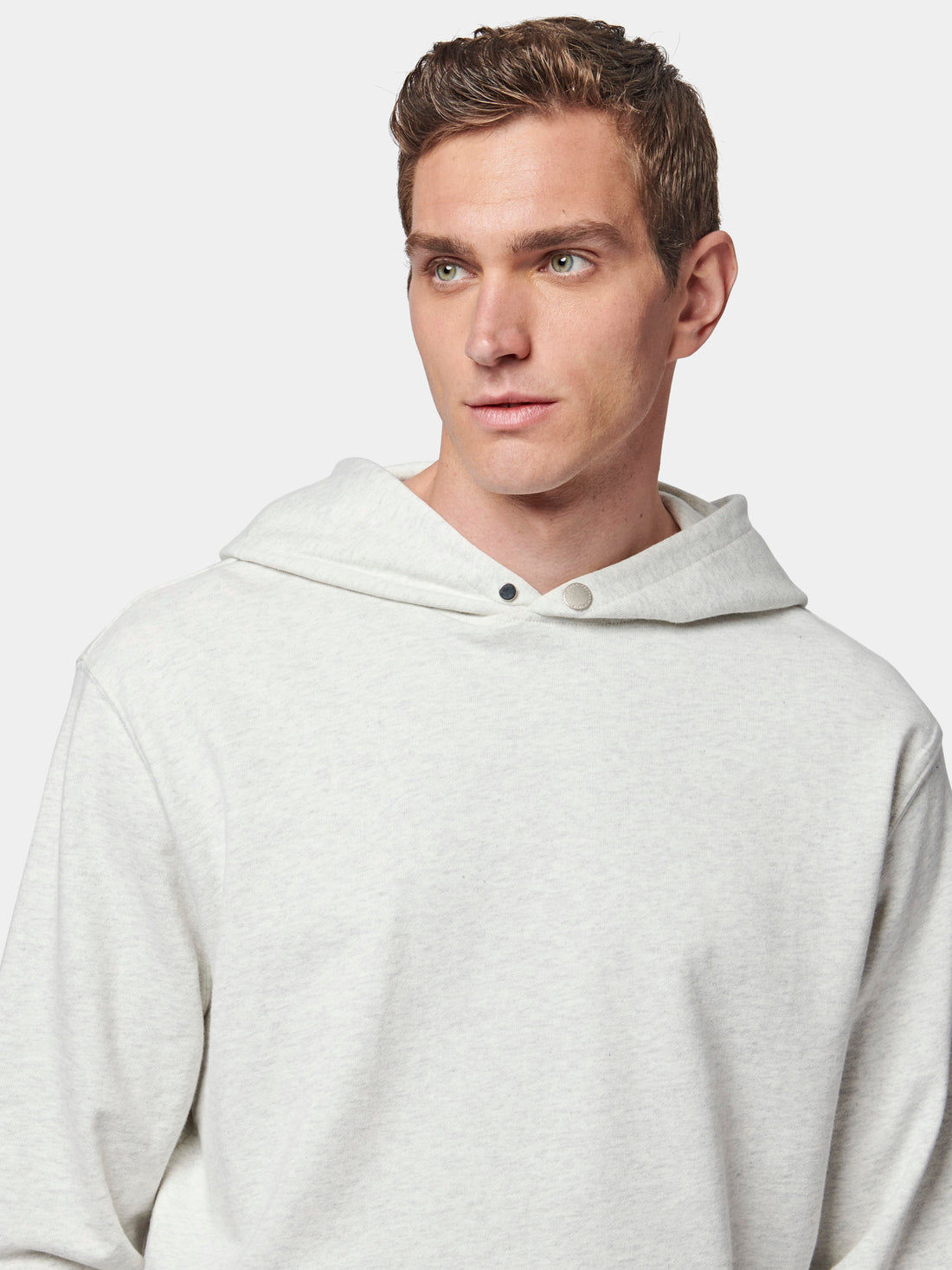 Essential French Terry Hoodie in Grey Marl