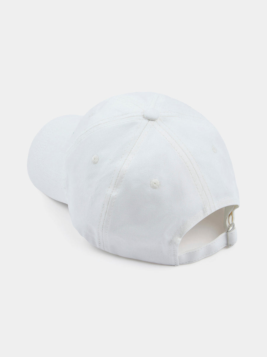 Embroidered Logo Cap in Bright White