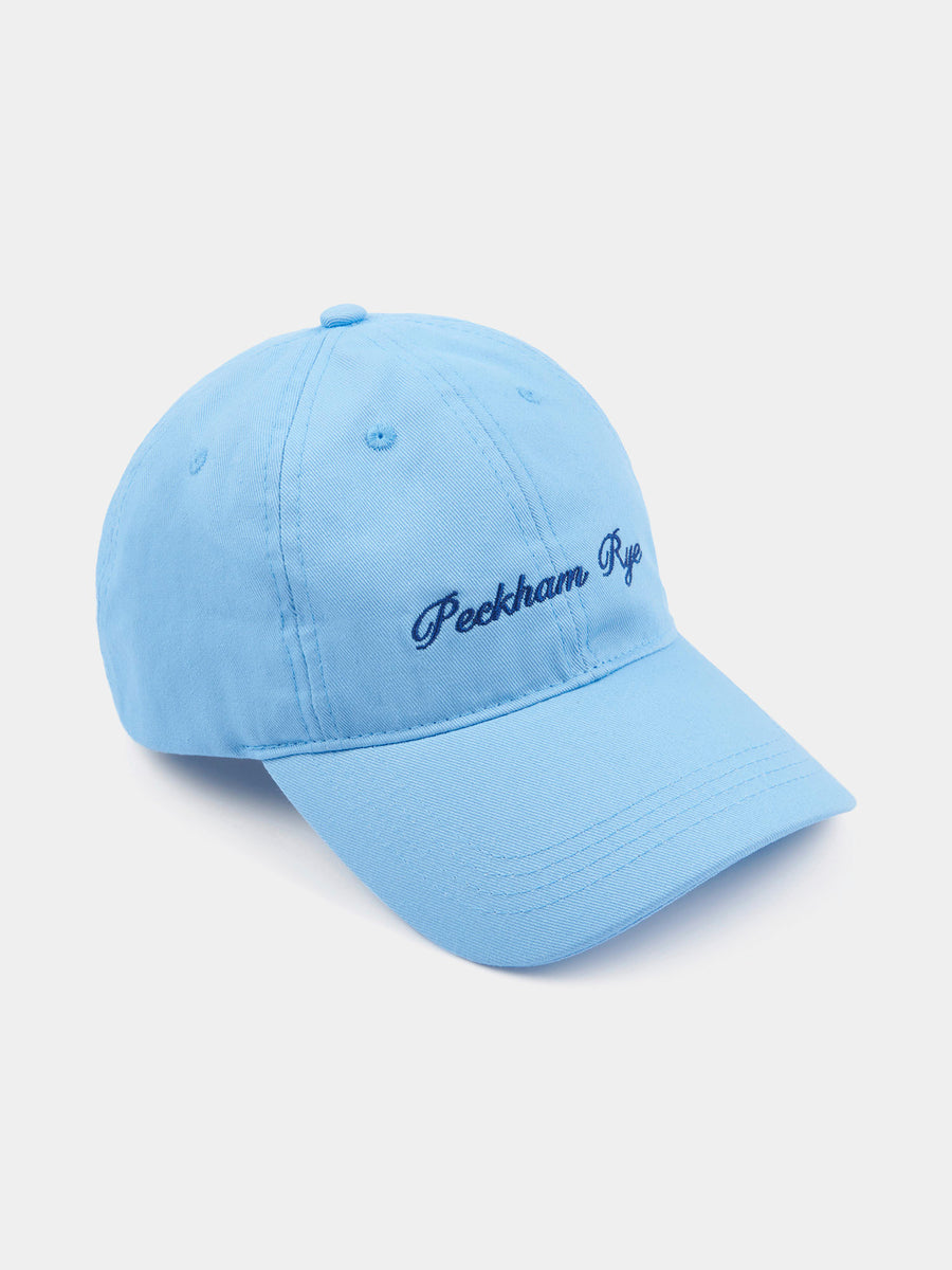 Embroidered Logo Cap in Cerulean