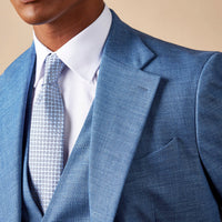 Silk Tonal Ditsy Tie in Cerulean