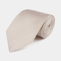 Silk Herringbone Tie in Warm Sand