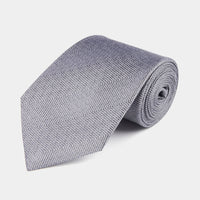 Silk Herringbone Tie in Luna Rock