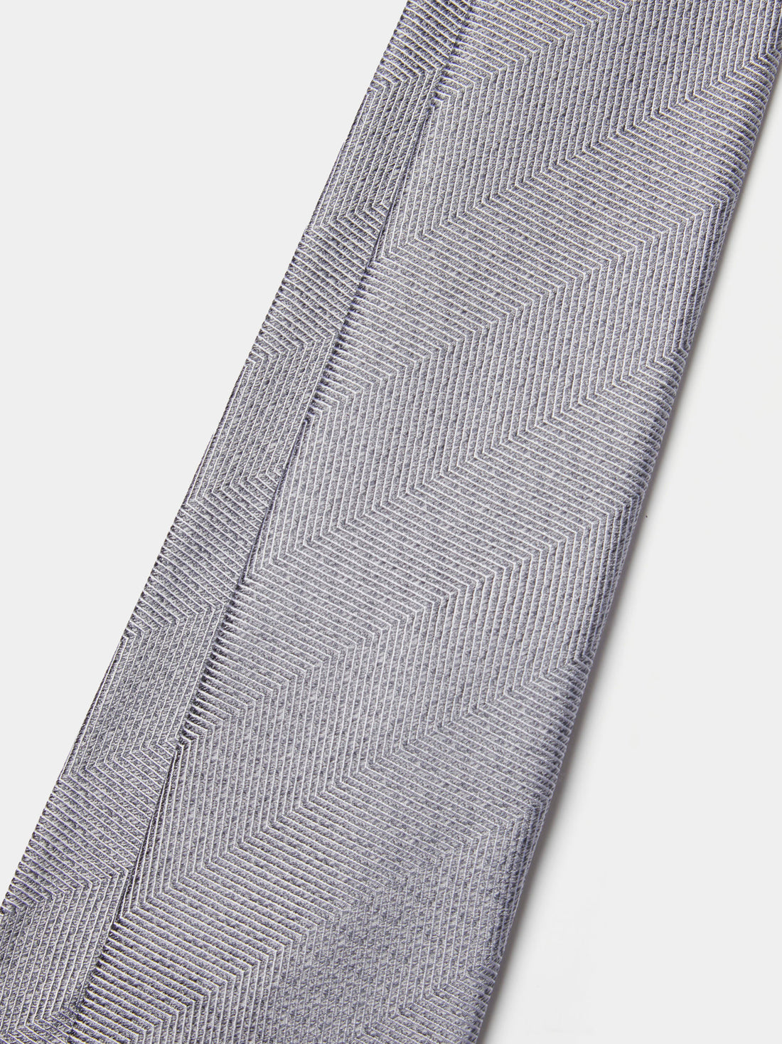 Silk Herringbone Tie in Luna Rock