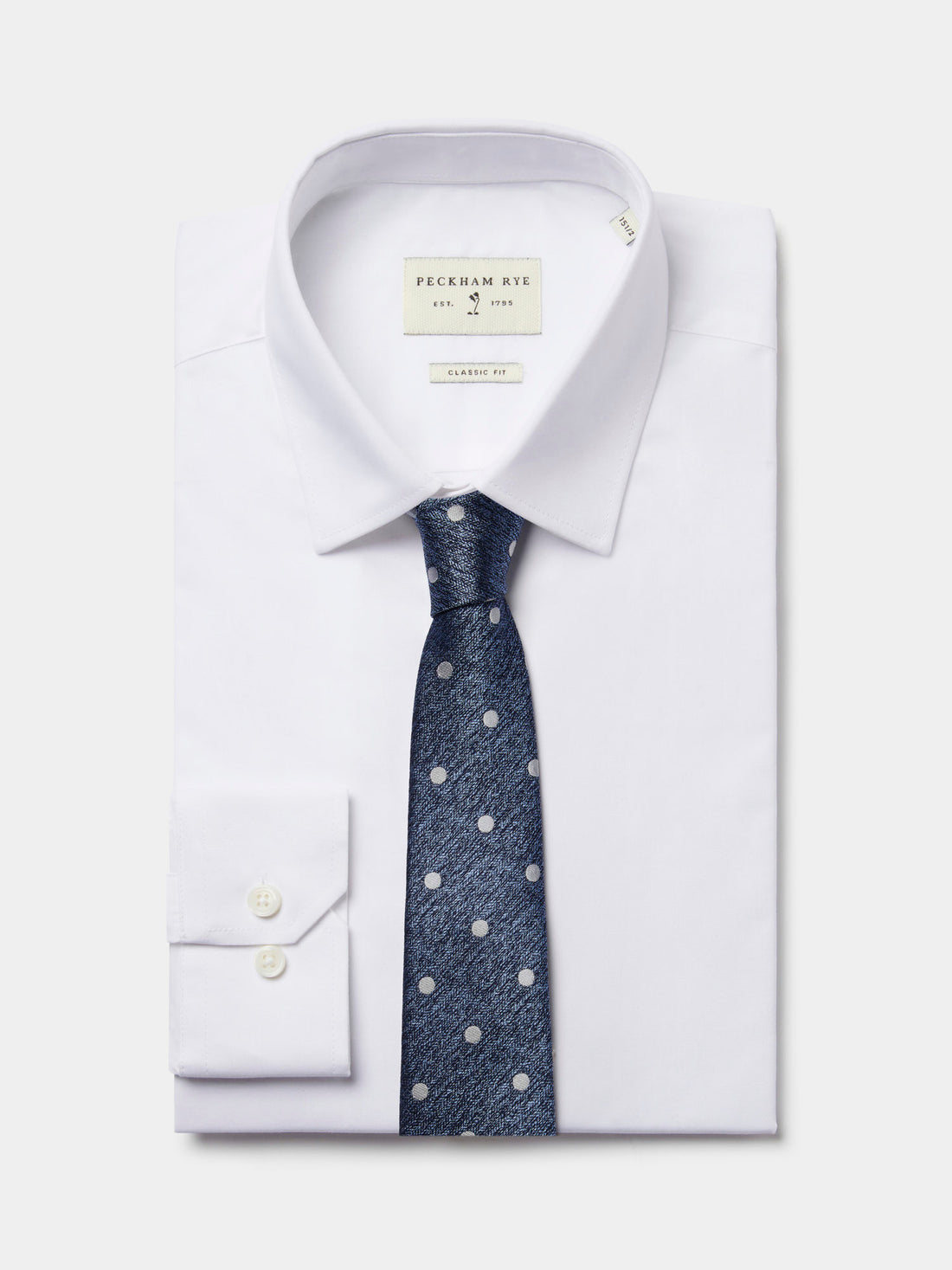 Silk Jacquard Spot Tie in Riverside