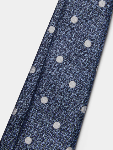 Silk Jacquard Spot Tie in Riverside