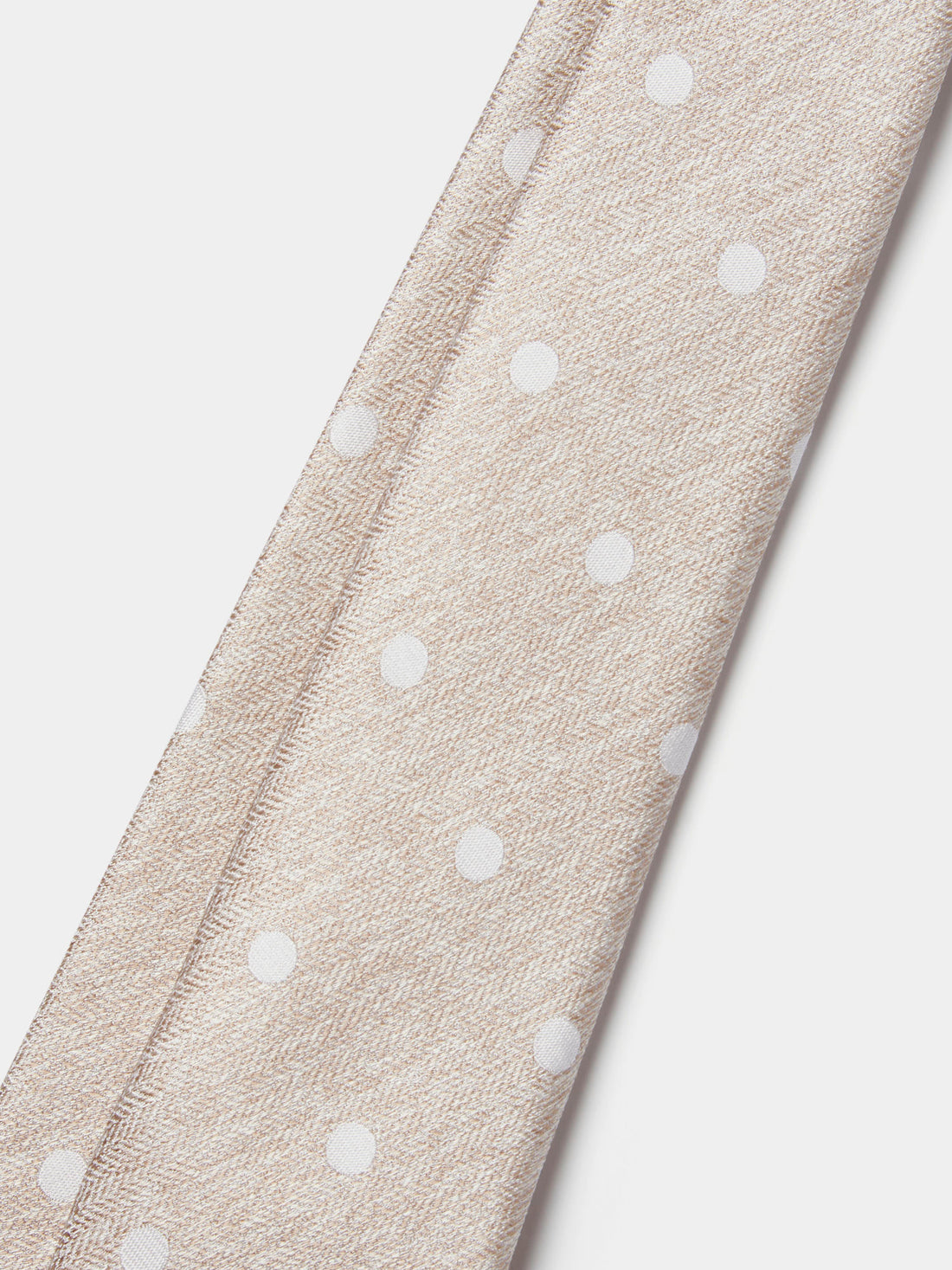 Silk Jacquard Spot Tie in Warm Sand