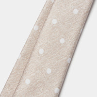 Silk Jacquard Spot Tie in Warm Sand