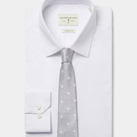 Silk Jacquard Spot Tie in Luna Rock