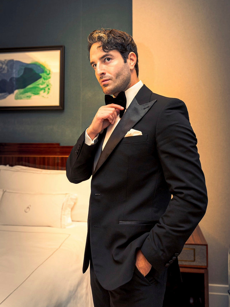 Classic Wool-Blend Tuxedo Jacket