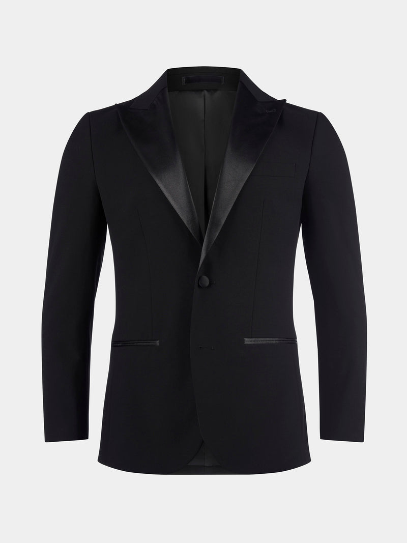 Classic Wool-Blend Tuxedo Jacket
