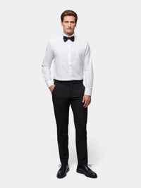 Classic Wool-Blend Tuxedo Trousers in Black