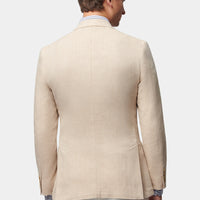 Peckham Rye Linen Herringbone Jacket in Egret