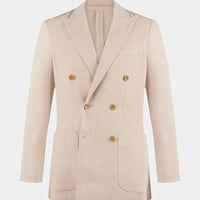 Peckham Rye Linen Herringbone Jacket in Egret