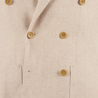 Peckham Rye Linen Herringbone Jacket in Egret