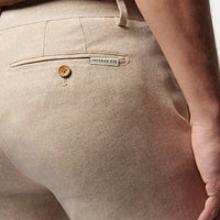 Peckham Rye Linen Blend Herringbone Shorts in Egret