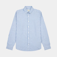 Peckham Rye Mens Stripe Shirt in Classic Blue