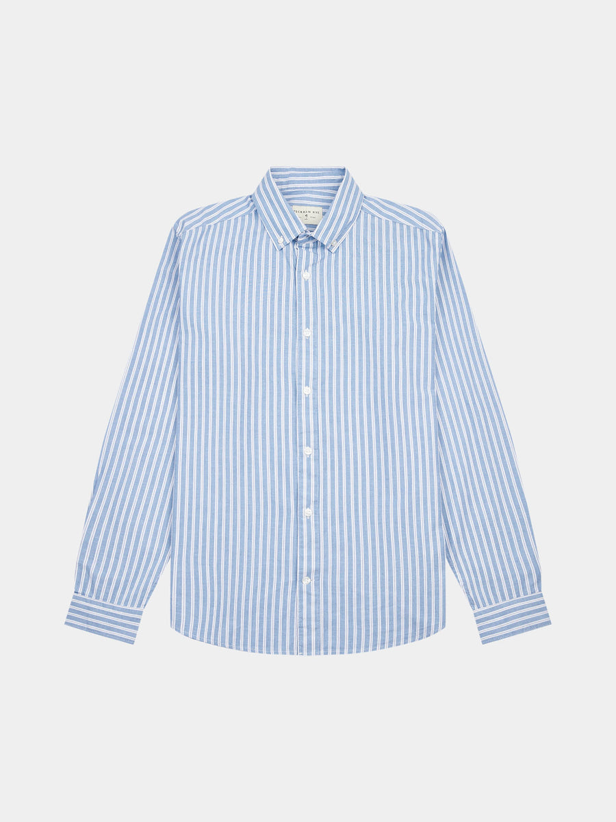 Peckham Rye Mens Stripe Shirt in Classic Blue