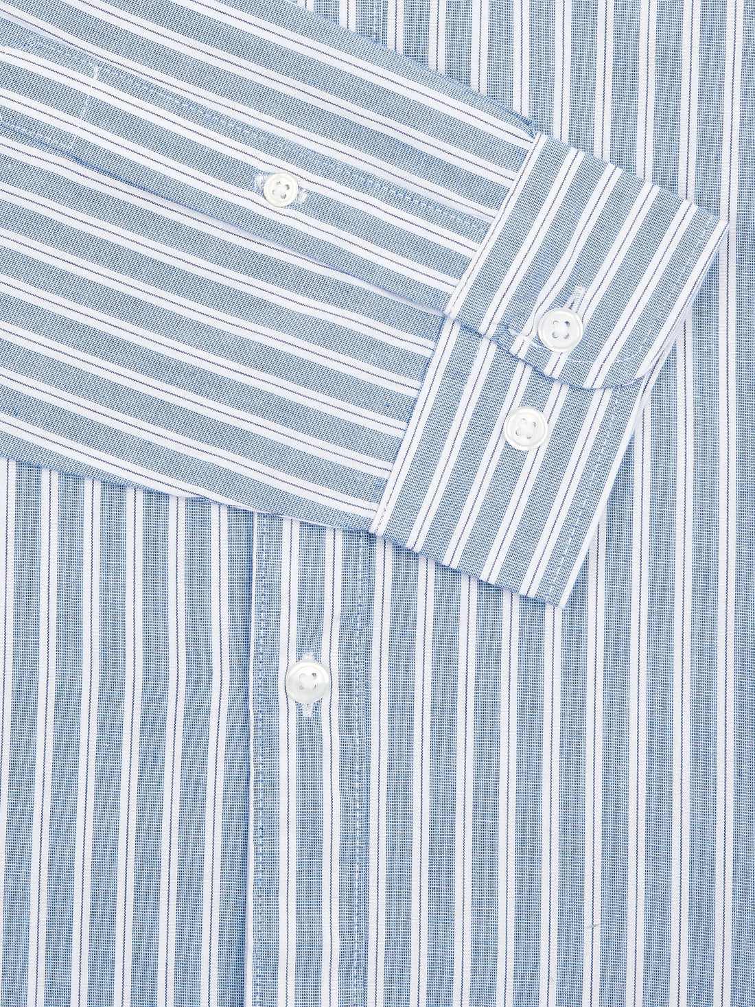 Peckham Rye Mens Stripe Shirt in Classic Blue