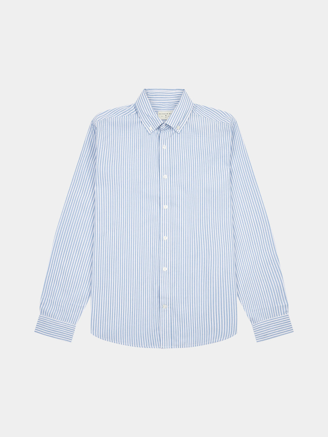 Peckham Rye Mens Stripe Shirt in Race Blue