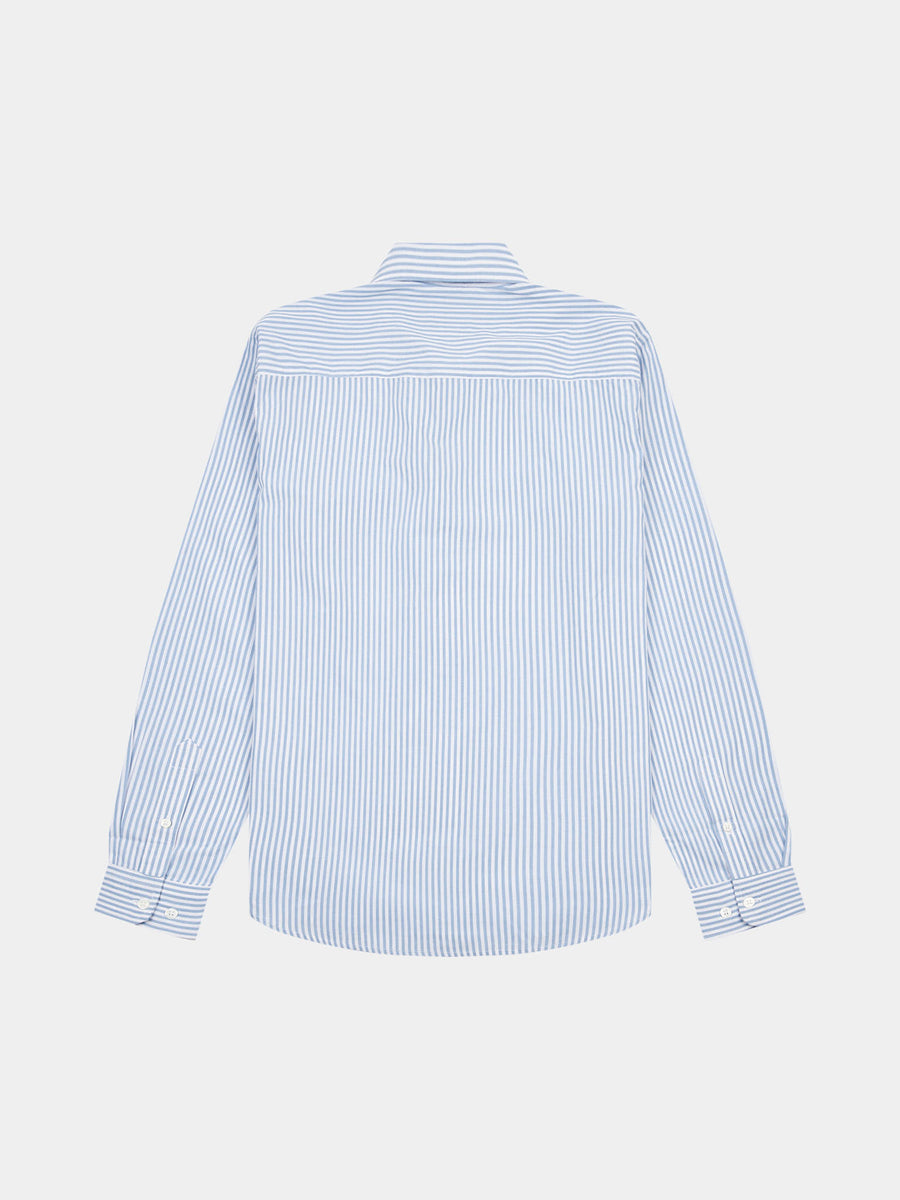 Peckham Rye Mens Stripe Shirt in Race Blue