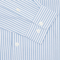 Peckham Rye Mens Stripe Shirt in Race Blue