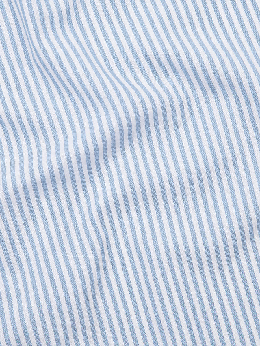 Peckham Rye Mens Stripe Shirt in Race Blue