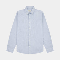 Peckham Rye Mens Stripe Shirt in Navy Blue