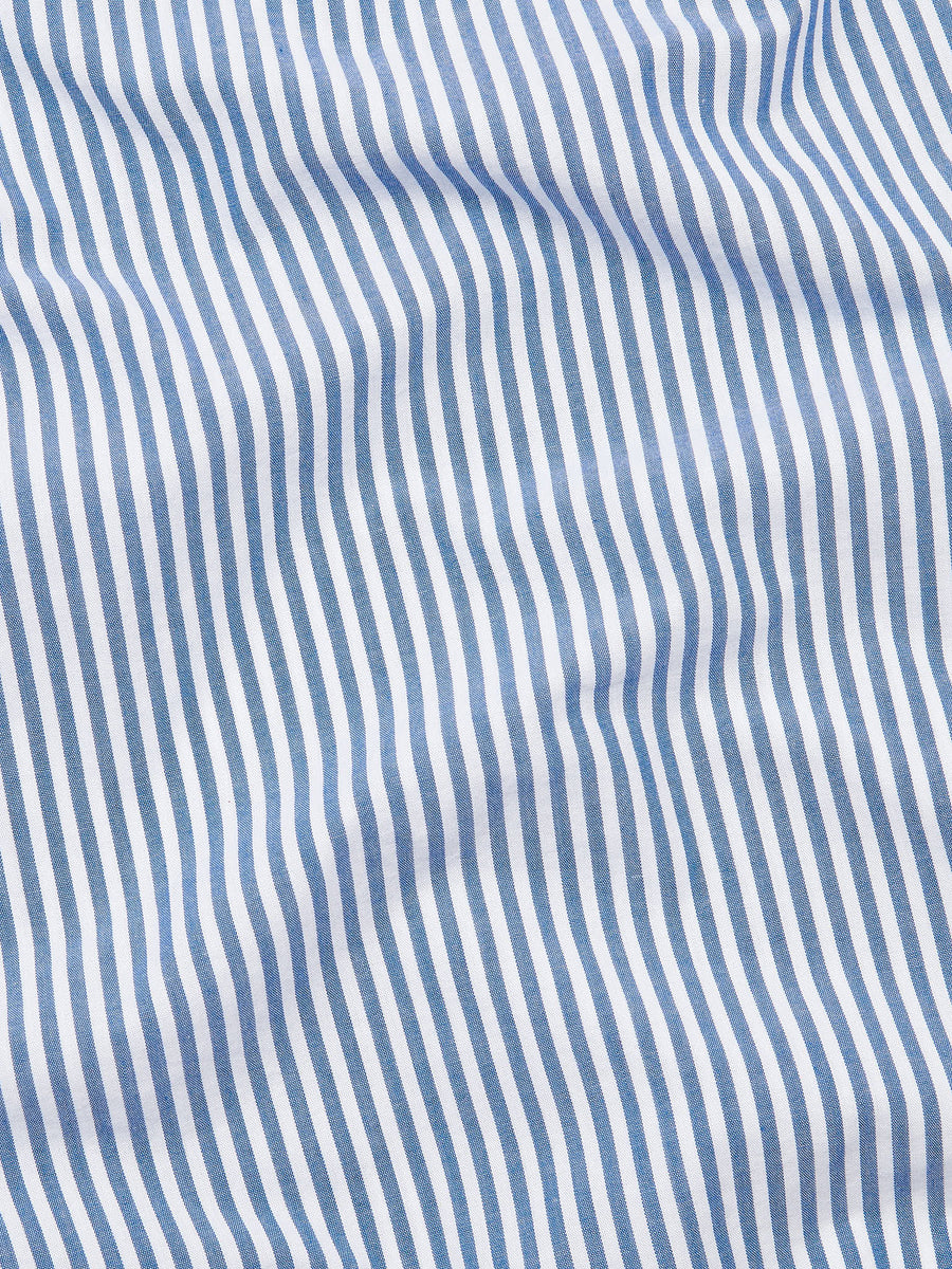 Peckham Rye Mens Stripe Shirt in Blue Yonder