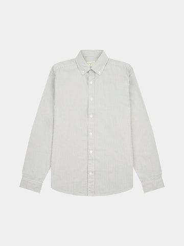 Peckham Rye Mens Stripe Shirt in Loden Green