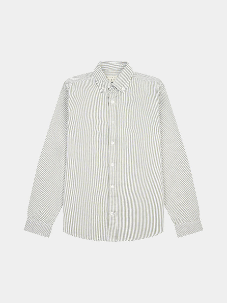 Peckham Rye Mens Stripe Shirt in Loden Green