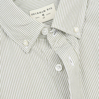 Peckham Rye Mens Stripe Shirt in Loden Green