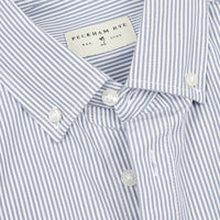 Peckham Rye Mens Stripe Shirt in Blue Horizon