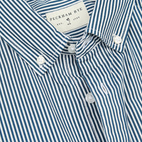 Peckham Rye Mens Stripe Shirt in Dark Sapphire Navy