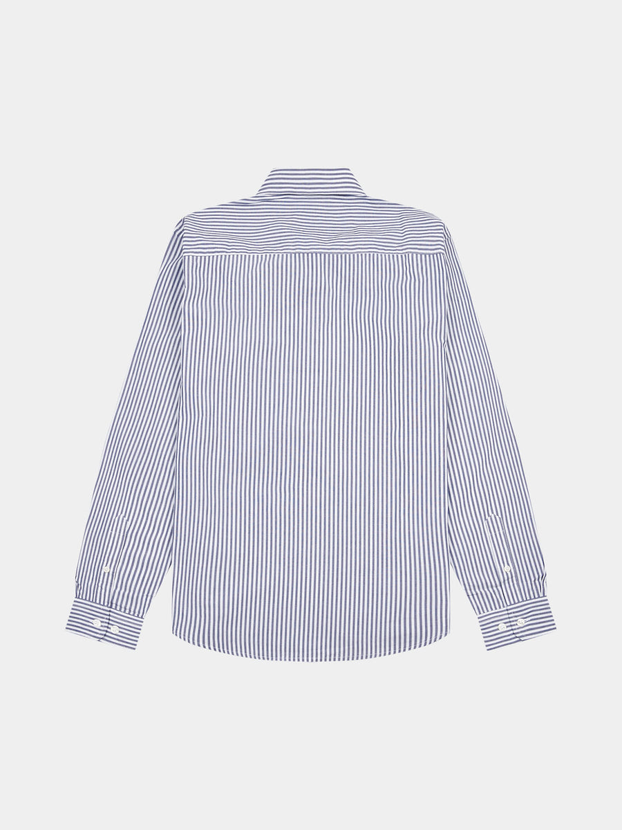 Peckham Rye Mens Stripe Shirt in Navy Iris